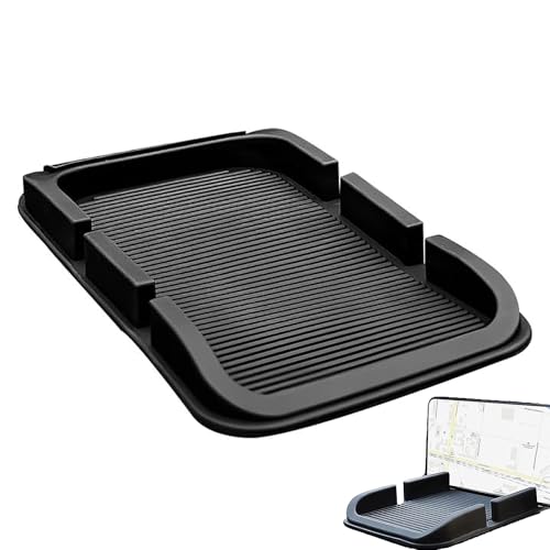 Antirutschmatte Auto Armaturenbrett, Antirutsch Pads Auto, Armaturenbrett Ablage, 3 in 1 Auto Anti Rutsch Pad, Anti Rutsch Matte, Für Autodekorationen, Brillen, Handys Verwendet (Schwarz)