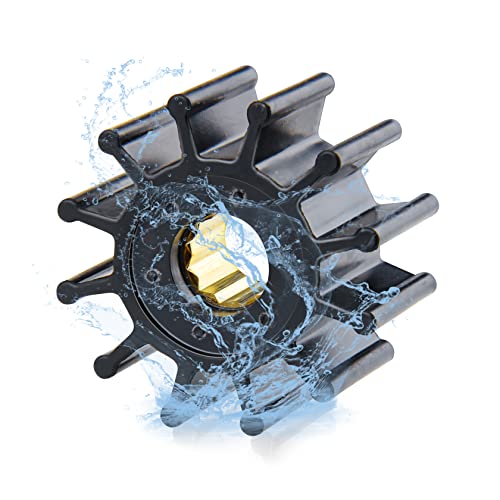 CarBole Wasserpumpenrad 12 Flügel Bootsrad Ersatz für Jabsco Sierra GLM Mallory Onan Perkins Volvo-Penta Yanmar Johnson 09-1027B 09-1027B-1 OMC 3588256