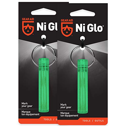 Gear Aid Uni-Erwachsene 2 Pack Leuchtender Schlüsselanhänger, Grün, 2 Packung