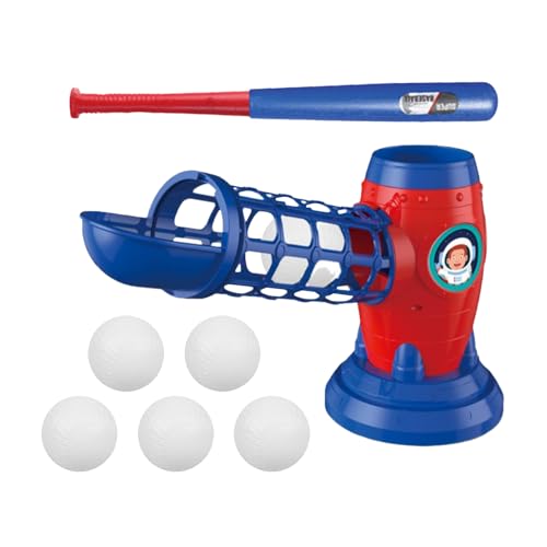 Generisch Baseball -Pitching, T -Ball -Sets für Kinder | Baseball & Tennis Pitching Machine, T Ball Games Toy Baseball für und Mädchen im Alter von 3 bis 8 Jahren