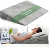 Keilkissen für Bett und Couch, Matratzenkeil, Reflux Kissen [mit 2 Liegezonen], Lesekissen zur Schlaferhöhung Rückenkissen als Bettkopfteil, Betterhöher, Rückenstützkissen, Beinkissen oder Venenkissen