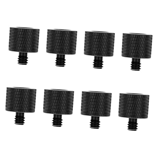 Gadpiparty 8 Stück Konversionsschraube Mikrofonhalter Schrauben Großer Mikrofonclip Für Mikrofonbolzen Kamerabolzen Zubehör Für Mikrofone Aluminiumlegierung Black