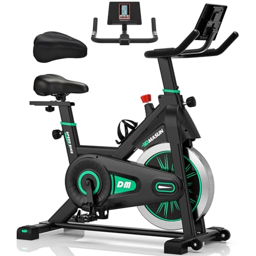 DMASUN Heimtrainer Fahrrad, Hometrainer Fahrrad mit großem Tablet-Halter und LCD-Display, Leises Ergometer Heimtrainer für Zuhause, Fahrradtrainer bis 160 kg Belastbar, Ideal für Indoor Cycling