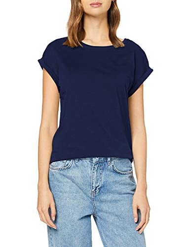 Urban Classics Damen Ladies Extended Shoulder Tee T-Shirt, Darkblue, L