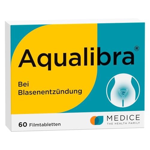 Aqualibra 60 Filmtabletten bei Blasenentzündung & Harnwegsinfektion - Vermeidung von Antibiotika - pflanzlich - ab 12 Jahre