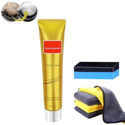 Metallpoliercreme,Metallpolierpaste,Ultimative Metallpoliercreme,Allmetallpoliercreme,Multifunktions-Rostentferner für Edelstahl,Kupfer,Gold (1 Stück)