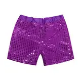 Jungen Festlich Glänzend Kinder Pailletten Glitzer Shorts Tanzshorts Glänzende Hotpants Kurze Hose Pailletten Kostüm Karneval Karneval