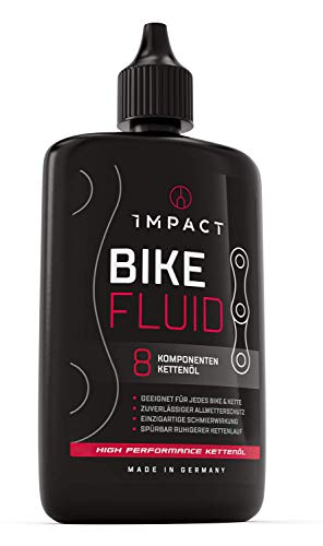 IMPACT® Kettenöl Fahrrad - 120ml Einzigartiges 8 Komponenten Fahrrad Kettenöl für dein Bike - Zuverlässiger Allwetterschutz für E-Bike Mountainbike & Rennrad - Fahrradketten Öl Made in Germany