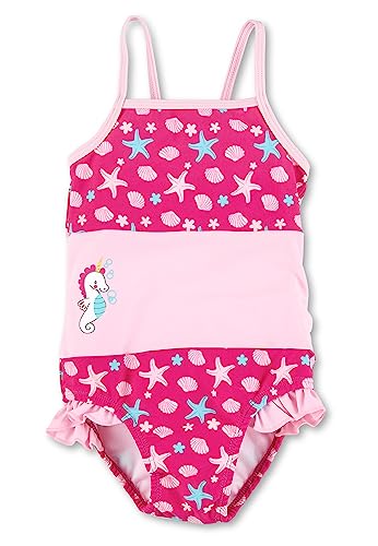 Sterntaler Baby - Mädchen Badeanzug Sealife Badeanzug, Magenta, 104