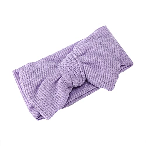 generic Geschenke Neugeborene Babys und übergroße Schleife Stirnband Kinder gestrickt geknotet Stirnband Fontanelle Haarschmuck Headflower Schlauchschal Kinder (Purple, One Size)