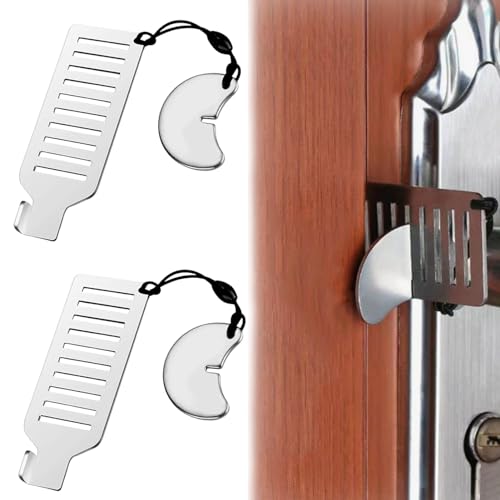 2PCS Tragbares Türschloss, portable door lock for travelling, für Zuhause, Hotel, Apartment, Kurzzeitmietung, usw. Das Schloss mit Diebstahlschutz bietet Sicherheit für Reisende, Singles