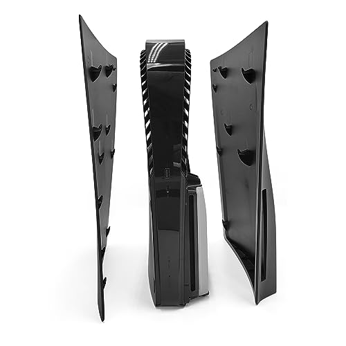 MatoSan® PS5 Faceplate für Disc Edition | PS5 Cover Schwarz PS5 Zubehör PS5 Cover | PS5 Skin | PS5 Plate, PS5 Seitenplatten Verkleidung für PS5 Zubehör PS5 Case Schwarz