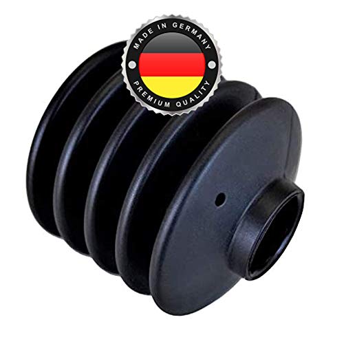 WS · SYSTEM 1x Universal Faltenbalg aus Gummi – 1 Stk flexible & dehnbare Achsmanschette MADE IN GERMANY aus hochwertigem PVC – Schelle in Größe: L 70-35 mm Ø 20mm / 30mm