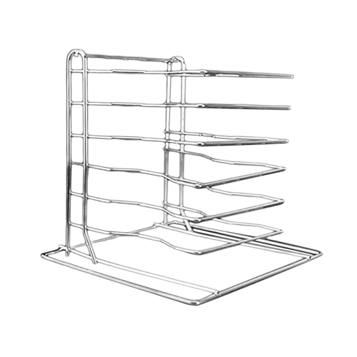 Milageto Pizza Rack Ständer, Kühlregal, Mehrzweck-Lagerregal Pizzaständer Küche Organisation Regal für Pizzerien, Picknicks, Camping, Party, Hotel, 6 Schichten