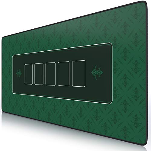 CSL - XXL Mauspad Gaming Titanwolf 900 x 400mm - XXL Poker Mousepad groß im Poker Stil - Tischunterlage Large Size - verbessert Präzision und Geschwindigkeit - Pokermatte Grün