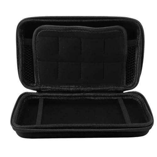 Tragetasche für 3DS für New 3DS XL für New 2DS XL, Hartschalen Reisetasche für Super NES Edition für New 2DS XL mit 8 Game Slot Innentasche (Black)