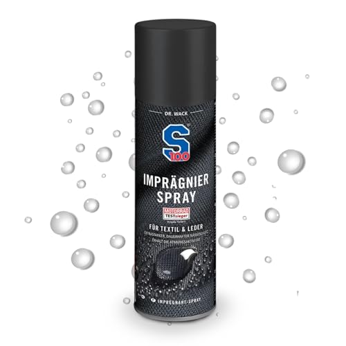 DR. WACK - S100 Imprägnierspray 300 ml - Imprägnierung Motorradbekleidung - Schutz vor Nässe, Ausbleichen & Verdunstungskälte - Imprägniermittel für Textilien & Leder - Hochwertige Motorradpflege