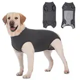 Axcimond Hundebody Nach Op Leckschutz Hund Op Body Hund Kastration Hündin Rüde Medical Pet Shirt Hund Einteiler Wundschutzanzüge für Hunde Mit Klettverschluss Alternativen zu Kegel und Halskrause Hund