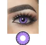 HOWWO 2pcs / 1pair Annual Halloween Kontaktlinsen Leuchtende Farbe Serie Cosplay Farbige Kontaktlinsen for Anime-Augen, 0.00 Dioptrien (Farbe : Lila, Lenses Degree : 0)