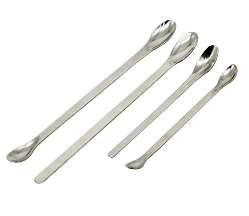 Micro Probenlöffel Edelstahl Medizin Labor Schöpflöffel Schöpfkelle Labor Spoon Scoop Reagenz Lab Sampling Löffel Apotheke Zwei für 22 cm Zwei Stück für 16 cm