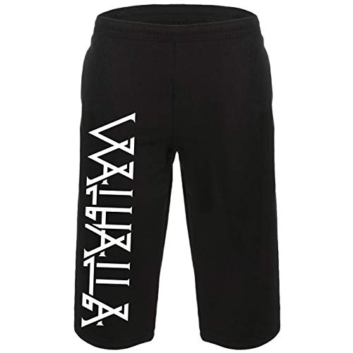 Herren 3/4 Dreiviertel Jogginghose Walhalla Sprüche Motive Wikinger Odin
