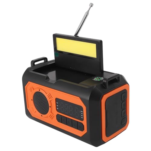 12000 mAh Notfall-Wetterradio, AM FM NOAA Tragbares Solar-Kurbelradio, Wetterradio Solar Handkurbel mit Taschenlampe, Leselampe für Outdoor Camping Hurrikan Sturm