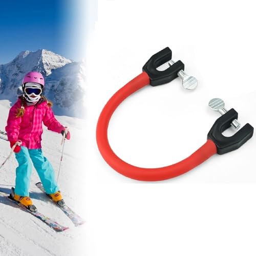 Skitrainingshilfe Skispitzen,Snowboard Spitze Clips,Halter für Skitrainer Trainer Anfänger,Elastische Skispitzen Verbindung,Skispitzenverbinder Praktische,Ski Skispitzenverbinder,Perfect für Anfänger