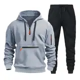 Generisch Herren Jogginganzug Trainingsanzug Joggingsuit Langarm Fitness Freizeitanzug Für Sport Outdoor Trainingsanzug Herren Fußballverein JogginganzüGe Fitness Jogginghose Fußball Jacke