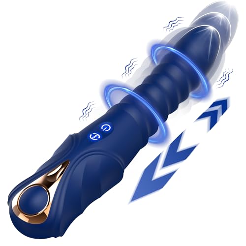 Vibration für Frauen Vibrator Dildo mit Stoßfunktion, Sex Spielzeug für die Frauen mit 10 Vibrations, Dildo Stossfunktion für Klitoris G-Punkt Solo, Vibratorensets Sex Toys Massagestab für frauen