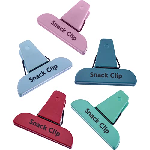 Westmark Beutelclips, 5 Stück, Mit Druck »Snack Clip«, Kunststoff, Fresh, Farbig sortiert, 52172270