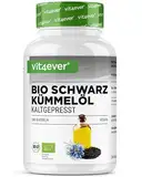 Bio Schwarzkümmelöl - 240 vegane Kapseln - hochdosiert: 1000mg ägyptisches Schwarzkümmelöl pro Tagesdosis - davon 50% Linolsäure - kaltgepresst - 100% pflanzlich