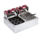 12 l gewerbliche Fritteuse, 2-in-1-Fritteuse und Oden mit unabhängiger Temperatuse und Oden mit unabhängiger Temperaturregelung, herausnehmbarem Edelstahlkorb für die Küche im Heimrestaurant