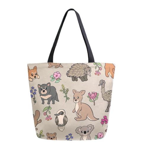 Shopping Bag Australisches Tier Einkaufskorb Geräumige Einkaufstten Hochwertige Shopper Handtasche Für Sport Strand Einkaufen