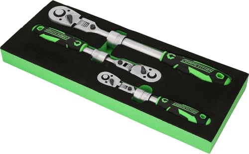 KS Tools 512.0103 COMPETITION Teleskop-Ratschen-Satz,3-tlg, 1/4"+3/8"+1/2"