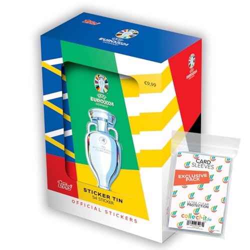 Bundle mit UEFA EURO 2024 Germany - Sammelsticker - 1 Mini Tin Box + Exklusive collect-it Hüllen