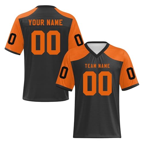 Custom American-Football-Trikot mit Teamname Namen Nummer & Logo Individuelle Fußballtrikots Football Jersey Personalisierte Schnelltrocknend Atmungsaktiv T-Shirt Erwachsene Kinder Sporthemden