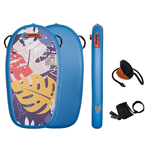 FunWater Aufblasbares Surfbrett, Leichtes Bodyboard mit Premium-Leash und Handschlaufe für Kinder und Erwachsene