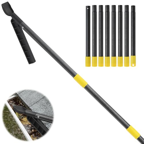 Gutter Rinnensauger-Werkzeuge, 340cm Dachrinnenschaufel-Reinigungswerkzeug zum Entfernen von Blättern und Schmutz