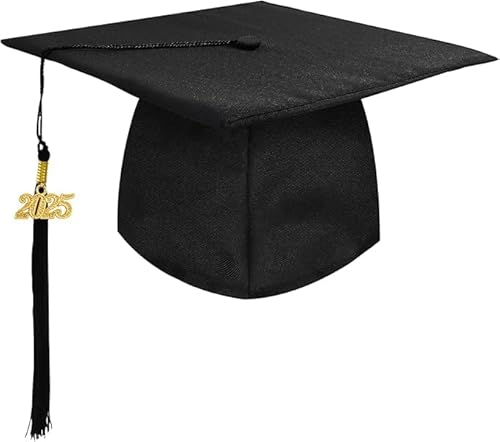 Mapneng Bachelor Hut, Graduation Hat 2025, Adjustable Doktorhut, for Bachelor Master Uni- Schwarz