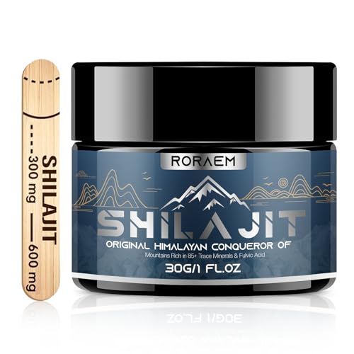 Roraem Mumijo Shilajit Original Himalaya Bio: 100% Reines Himalaya Shilajit mit Fulvosäure und Spurenmineralien - Natürliche Quelle aus dem Himalaya (30G)