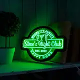 Nachtclub Neon Schild - LED Acryl Schild Individuell, Personalisiertes Leuchtschild, Lichtschild Dekor