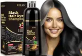 Haarfärbeshampoo Schwarz 3-in-1 Farbshampoo – Sofort Färbe Shampoo für Männer & Frauen, Black Hair Dye Shampoo Graue Haare (500ml)