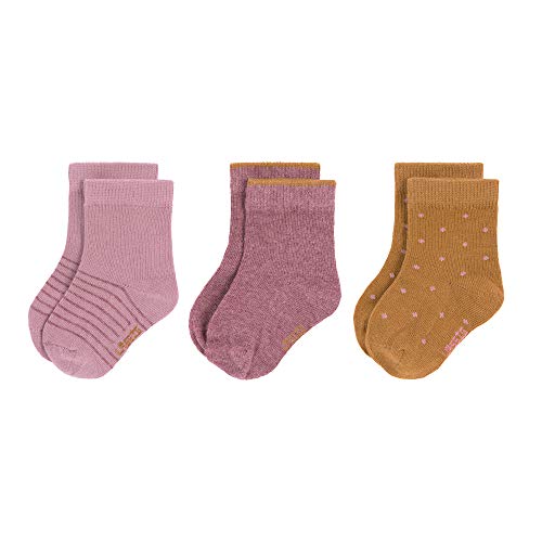 LÄSSIG Unisex Kinder- und Babysocken 3er Set/ Rosewood Größe 23-26