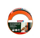 tesa Putzband PVC - Putzklebeband mit verstärktem PVC-Trägermaterial - zum Schutz beim Verputzen im Außenbereich - temperaturbeständig, von Hand einreißbar - orange - 33 m x 50 mm