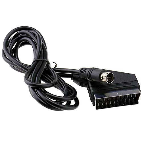 RGB-Scart-AV-Kabel, Audio Video Anschlusskabel, Scart-Konsolenkabel, TV-Kabel, kompatibel mit Sega Saturn, schwarz, 1,8 m, 6 Fuß