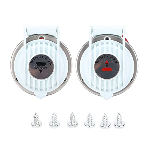 Aramox 1 Paar DC 12V/24V Ankerwinden-Fußschalter auf und ab mit Schraube Universal für Marineboot-Schiffsanker