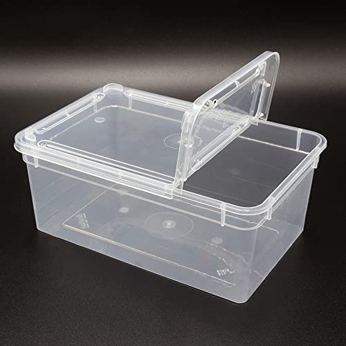 BraPlast Dose 1,3 Liter 18,5 x 12,5 x 7,5 cm - transparent mit transparentem Deckel/Kunststoff Stapelbox