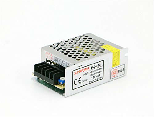 Lianshi 12V 2A 24W Schaltnetzteil Kurzschluss- und Überlastschutz-Konverter-Transformator für industrielle Automatisierung LED-Überwachung CCTV-DruckerAC220V to DC12V