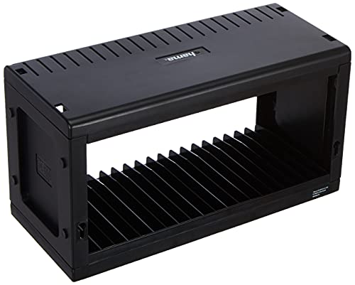 Hama CD Regal für 20 CDs (CD Aufbewahrung zum Aufhängen oder Stellen, platzsparend, kleiner CD Ständer, horizontal und vertikal erweiterbar, für Büro oder Kinderzimmer) schwarz
