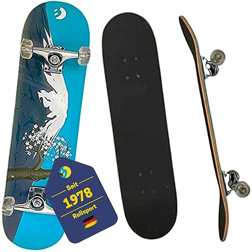 Best Sporting Skateboard Mountain I Skate-Board mit ABEC 3 Kugellager I hochwertige Skateboards aus Holz & Aluminum I Skateboard Erwachsene I 78,5 x 20,4 cm Skateboard Deck mit Berg-Motiv